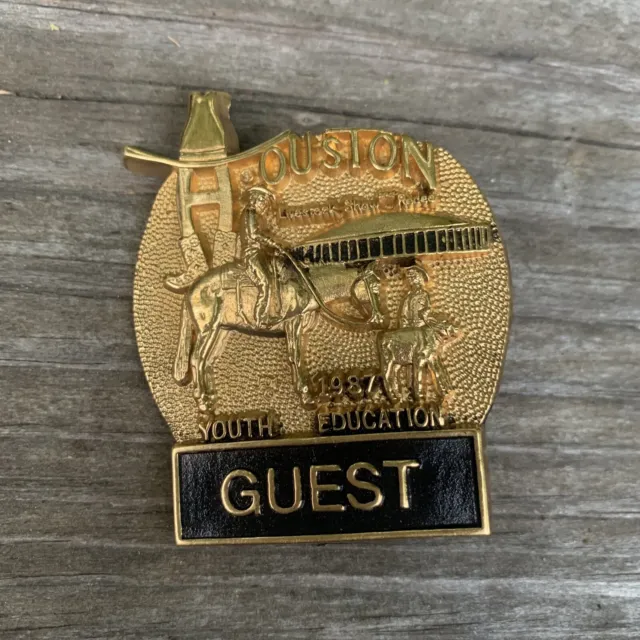 1987 Houston Livestock Show And Rodeo “Guest” Badge Youth Education