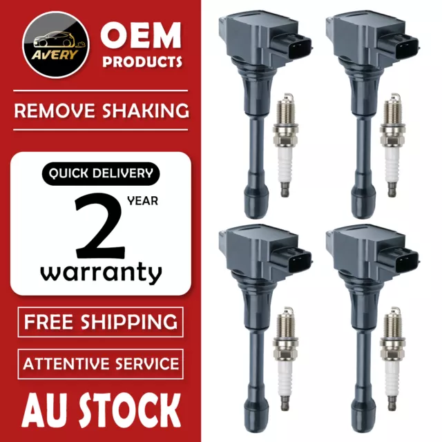 QR25DE 4*Ignition Coil SET for Nissan Navara D23 X-Trail T31 Dualis +2 1.5- 2.5L