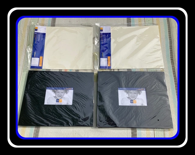 2X NEW KOLO Newport BLACK 11"x14" Photo Albums plus 2 Refill Packs (20 sheets) 2X NEW KOLO Newport BLACK 11"x14" Photo Albums plus 2 Refill Packs (20 sheets)