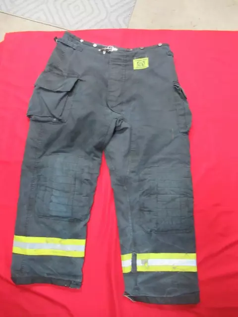 BLACK MORNING PRIDE Fire Fighter Turnout PANTS 44 X 33 BUNKER GEAR RESCUE TOW
