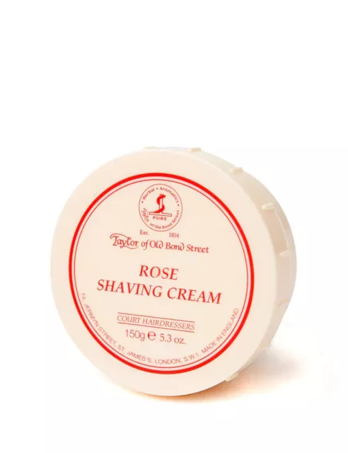 Taylor Of Old Bond Street Rose Scent Mens Shave Shaving Cream 150g Bowl