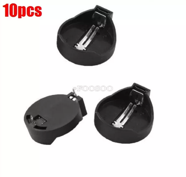 10Pcs CR2025 2025 Button Coin Cell Battery Socket Holder Case Rohs ou