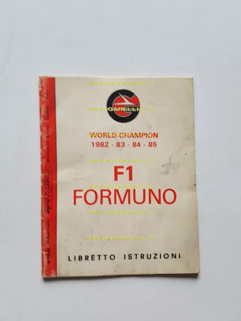 Garelli 50 F1 Formuno 1986 manuale uso manutenzione originale owner's manual