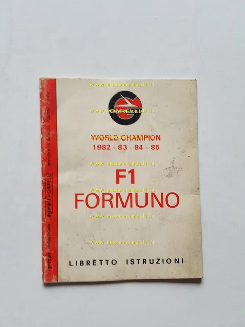 Garelli 50 F1 Formuno 1986 manuale uso manutenzione originale owner's manual