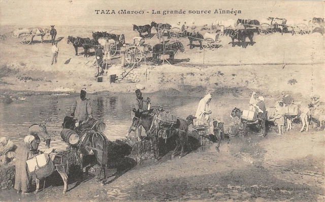 CPA MAROC TAZA LA GRANDE SOURCE AINNECA (Rare Shot