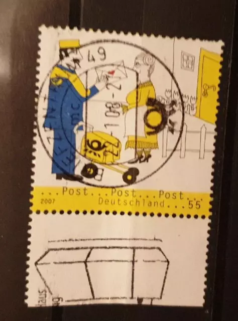 Bund Nr. 2620  gestempelt / Unterrand, echt gelaufen