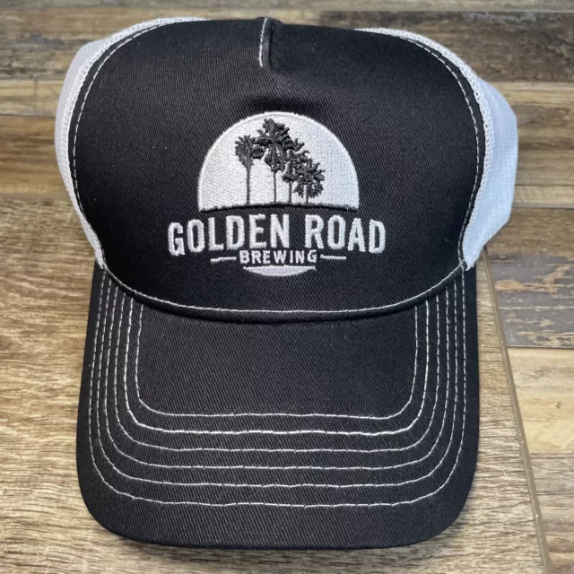 Golden Road Brewing Men’s Baseball Hat Cap Black, Mesh Back Adjustable BRAND NEW