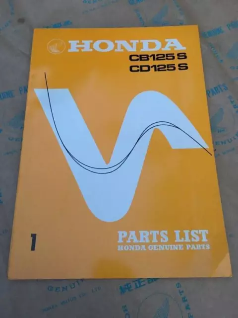 Honda CB125S CD125S Liste des pièces d'usine Catalogue Genuine Japan NOS