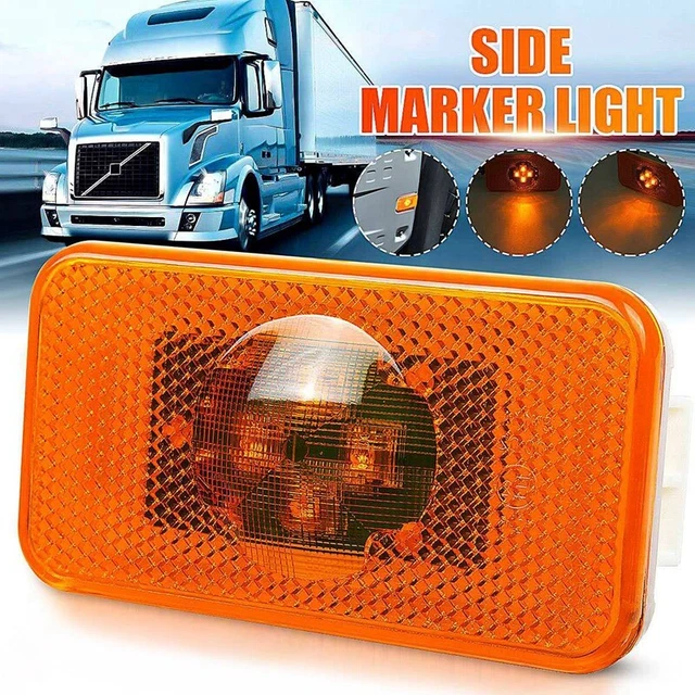 2 Feux De Position Latéraux LED 24V Pour Camion/voiture - 4 LEDs Par Feu - Indicateur Latéral Pour Poids Lourds - 2