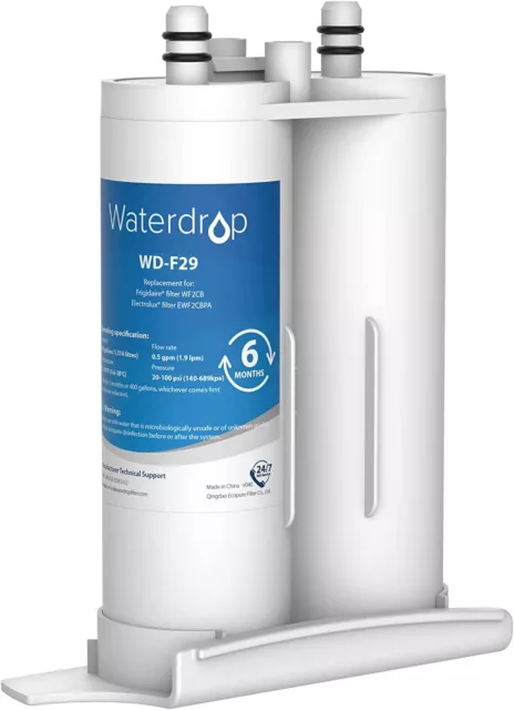 Waterdrop Refrigerator Water Filter, Replacement for WF2CB, PureSource2, 1 Pack