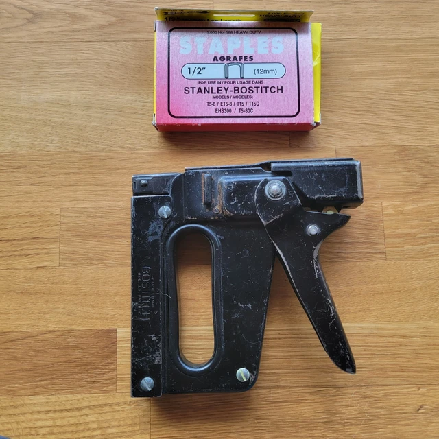 VINTAGE BOSTITCH Model T5 Staple Gun USA Heavy Duty Stapler Tacker