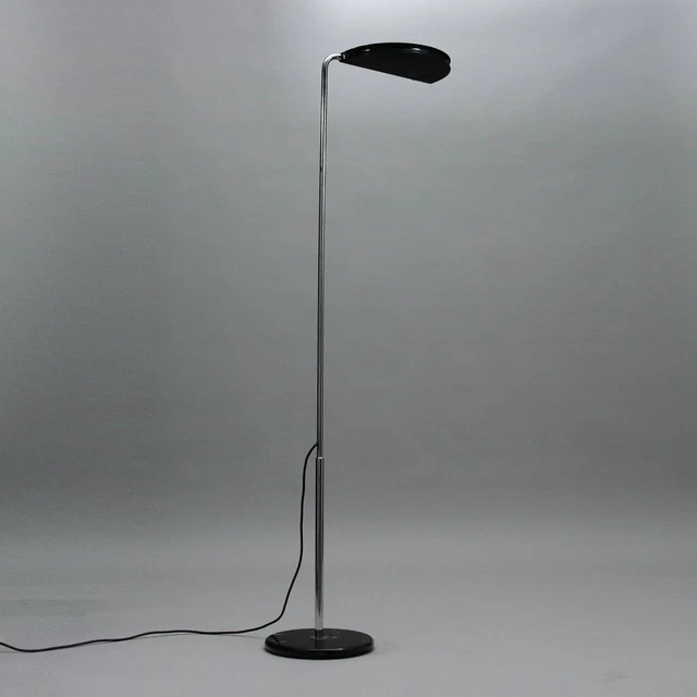 Lampada Vintage 'Mezzaluna' per Skipper Italia Anni 70 - Marmo Metallo Cromato