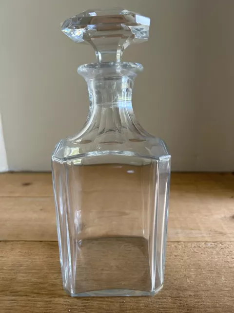 Vintage Baccarat Crystal Perfection Square Whiskey Decanter #252