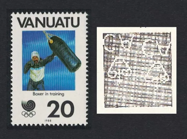 Vanuatu Boxing Olympic Games Seoul 20 vatu Watermark Inverted 1988 MNH SG#502w
