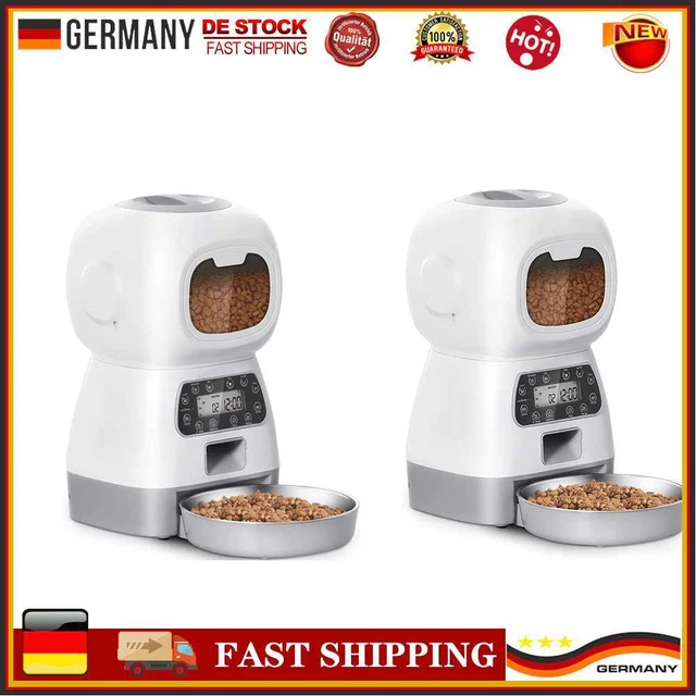 Smart Automatic Pet Feeder Voice Record Timer Dog Food Bowl Cat Food Dispenser