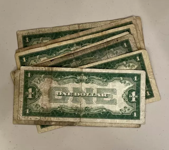 $1 Funny Back Bank Note Bill Currency Blue Seal Silver Certificate 1928 1934 2