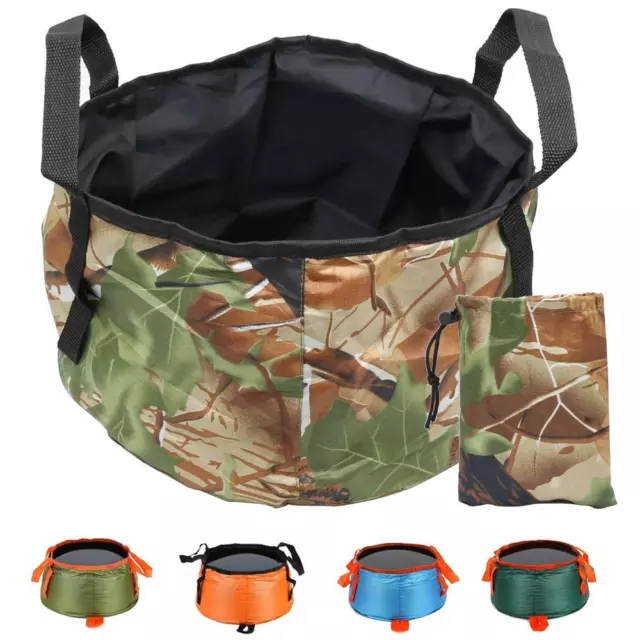 10L Folding Water Bucket Collapsible Outdoor Fishing Camping Container Bag UK