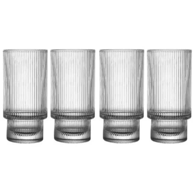 Gläser Trinkglas-Set Origami Style Cocktail Glas Vintage-Style, 4-teiliges 330ml