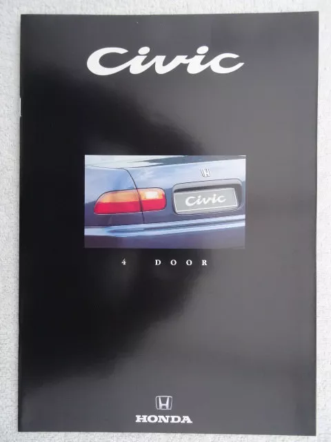 Honda Civic Saloon brochure 1991-3. 1.5SLi and 1.6VTi. 18 pages. Specifications.