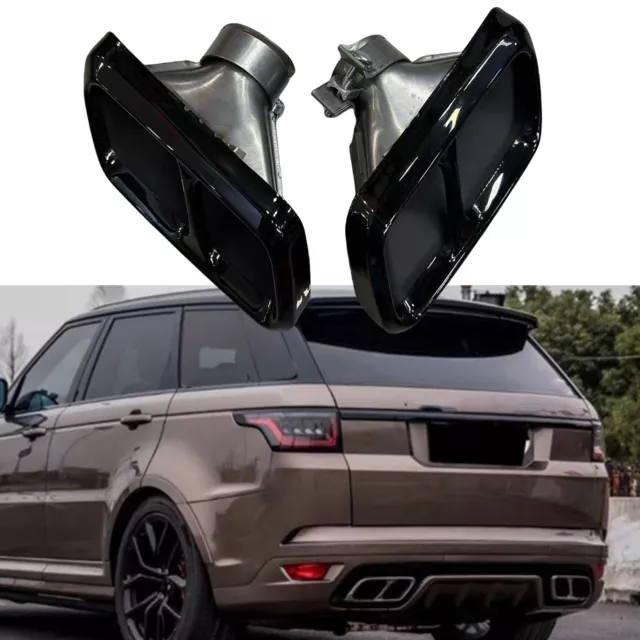 Car Tail Exhaust Pipe Tips For Land Rover Range Rover Sport SVR 2014-2021 Black