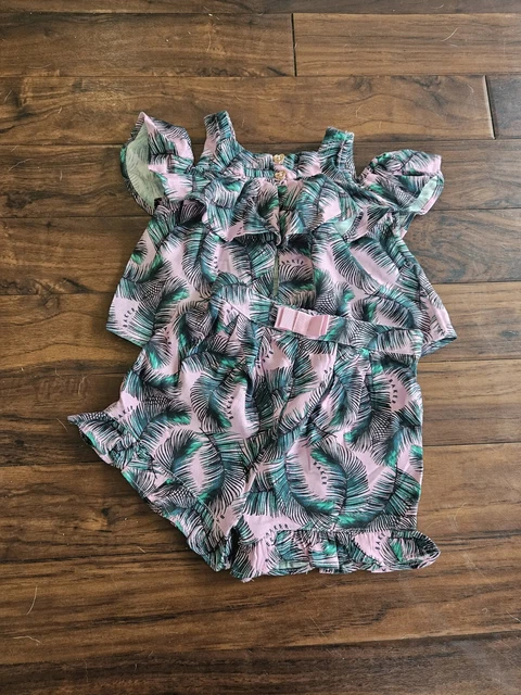 Ted Baker set stampa giungla bambina NEONATO - NUOVO SENZA ETICHETTE
