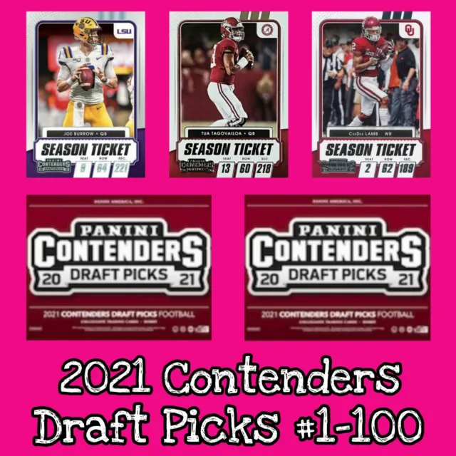 2021 Panini Contenders Draft Picks Football Cards - Pick Your Card (#1-100)