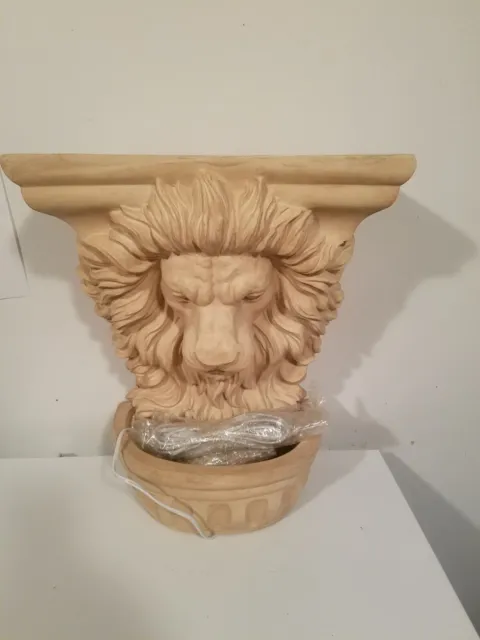 Vintage Kenroy Table/wall Fountain Lion Weathered Stone 50121ws