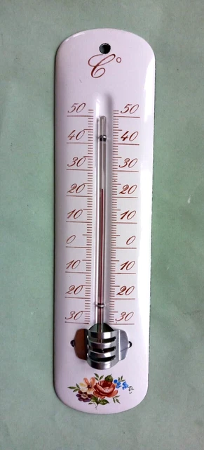 THERMOMETRE EMAILLE 30 CM CHAMONIX MONTAGNE MER DE GLACE EMAIL VERITABLE Affaire EUR 14,10 - FR