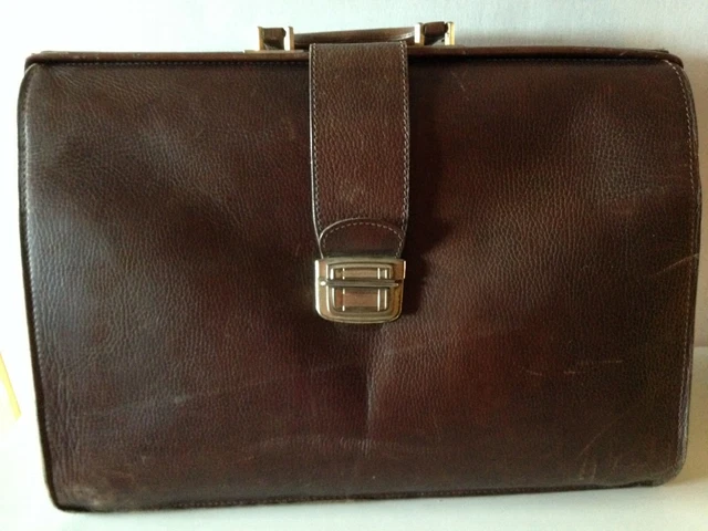 Ancienne Sacoche Cuir Medecin