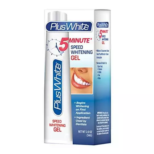 Plus White 5 Minute Premier Speed Whitening Gel Fast Gentle Enamel Friendly 2oz