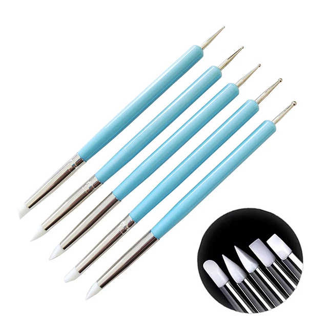 5 pz Set tratteggio a doppia estremità arte goffratura ceramica strumenti di modellazione ceramica #DB