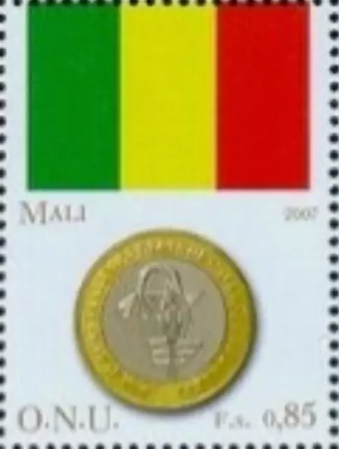 UN Geneva #Mi571 MNH 2007 Mali Flags 500 Franc Coins [469g]
