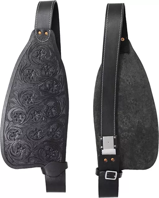 Fender Set Horse Saddle Western Replacement Fenders Pair Smooth Genuine Leather