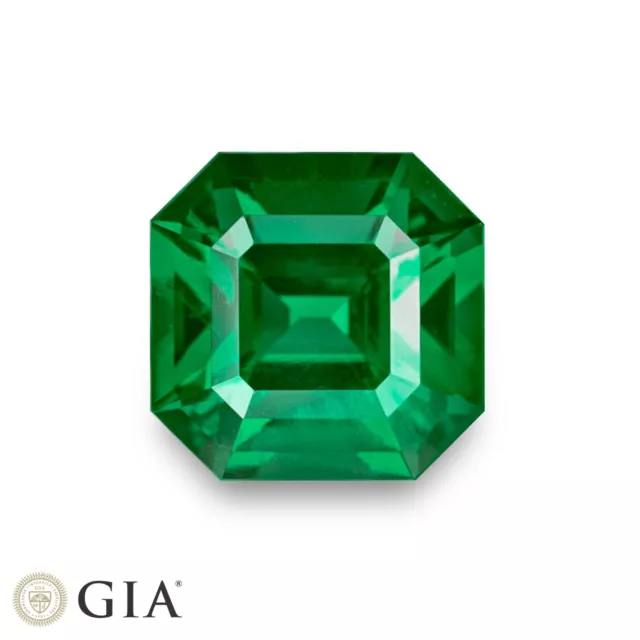 GIA & GRS Certified ZAMBIA Emerald 3.87 Ct. Natural NON-OILED Clean MUSEUM GRADE