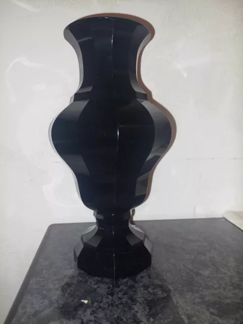 alte dunkelviolette moser vase schälschliff um 1915 original top zustand