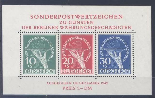 Berlin Block 1, Währungsgeschädigte 1949 ** (2262)