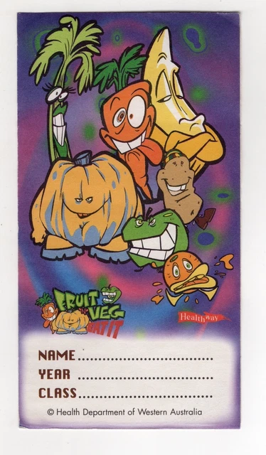 Healthway - Fruit & Veg - Book label Sticker