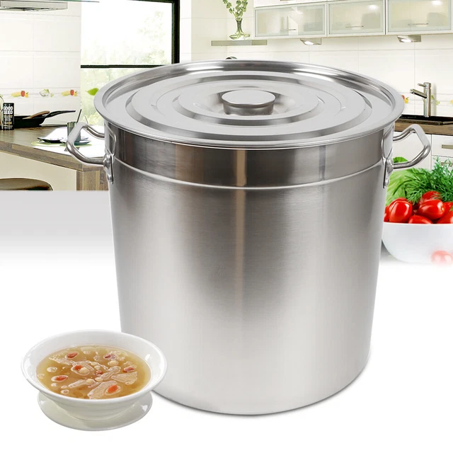 50Liter Universal Topf Wärmeerhaltung Edelstahl Kochtopf Suppentopf mit Deckel