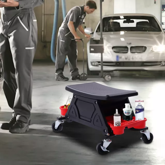 Werkstatthocker Werkstatt Rollsitz Fahrbarer Arbeitshocker 150KG mit Rollen de