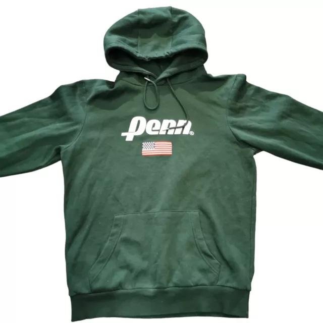 Penn X Primark Hoodie Grafik bestickt Logo Herren grün S klein