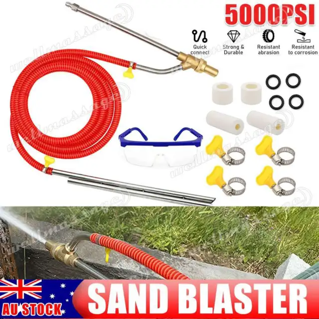 5000PSI Sand Blaster Wet Blasting Washer Kit Pressure Sandblasting Water Gun OZ