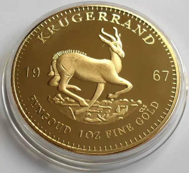 1967 Gold FYNGOUD 1oz 24K KRUGERRAND Coin in capsule South Africa