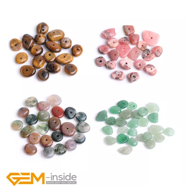 Natural Freeform Stones 3-5x9-13mm Rondelle Disc Spacer Jewelry Making Beads 15"