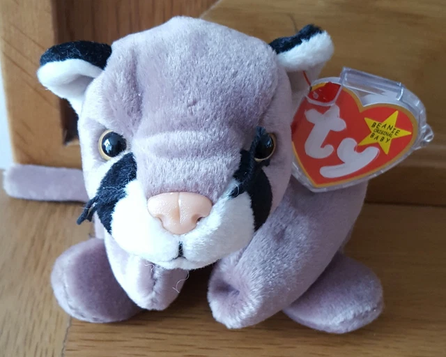 Ty Beanie Babies Collection Canyon the Cougar soft plush cuddly teddy toy