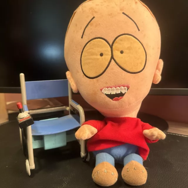 Vintage South Park 2000 12" Talking Timmy In Wheelchair Plush Toy - not tested