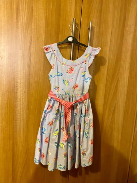 girls blue floral dress from monsoon age 7 excellent condition