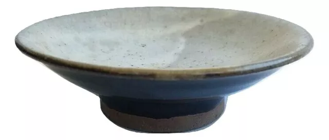 Chinese Song or Jin Dynasty Style Low Footed Bowl Dark Brown Glaze