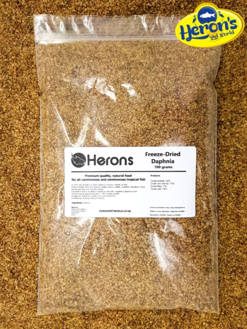 HERONS Freeze Dried Daphnia [100g] CICHLID GOLDFISH KOI FRY TROPICAL FISH FOOD