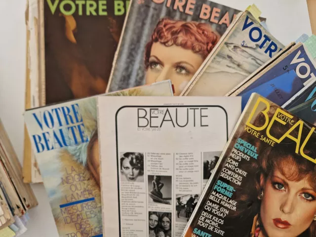 Gros lot de 34 revues magazines mode fashion VOTRE BEAUTE années 30