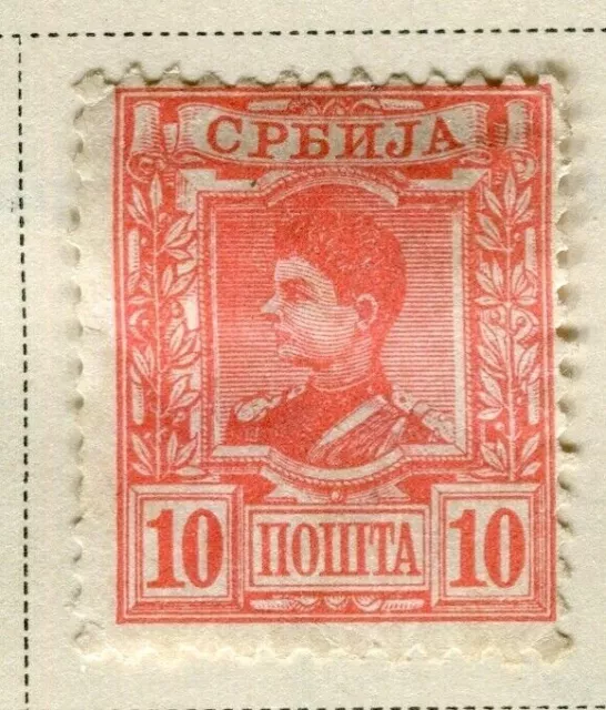 SERBIA; 1890 early classic potrait issue Mint hinged 10p. value